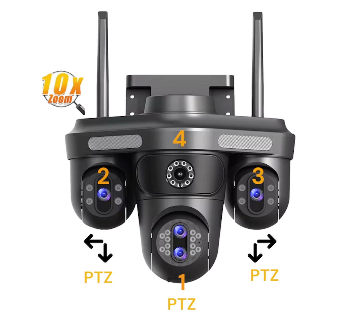 Cámara Cuatro Lentes Zoom Óptico